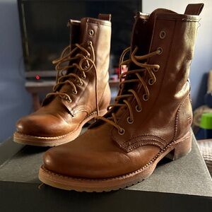 Frye Women’s Leather Combat Boots